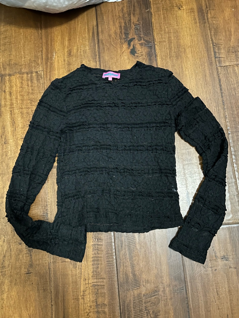 Edikted Black Textured Scoop Neck Long Sleeve Sweater